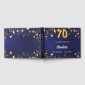 Livre D'or 70e anniversaire marine bleu or étoiles (Complet)