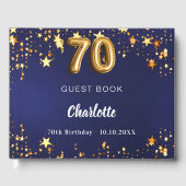 Livre D'or 70e anniversaire marine bleu or étoiles (Recto)