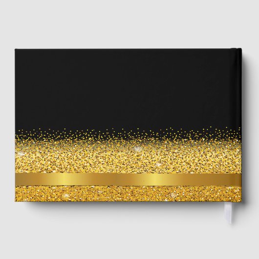 Livre D'or 70e anniversaire noir or classique élégance (Verso)