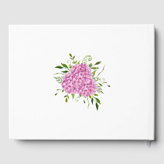 Livre D'or 70th Birthday Pink Hydrangeas (Verso)