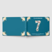 Livre D'or 7e anniversaire Photo Collage Turquoise bleu jaune (Complet)