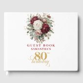 Livre d'or 80 ans Rustique Boho Bourgogne (Recto)