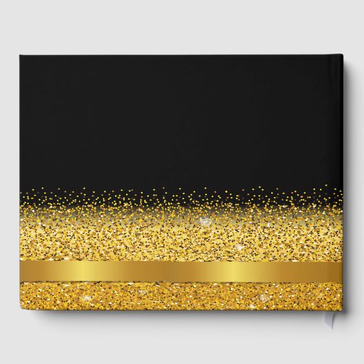 Livre D'or 80e anniversaire noir or arc classique élégant (Verso)