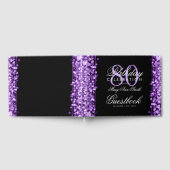 Livre d'or 80th Birthday Party Sparkles Purple (Complet)