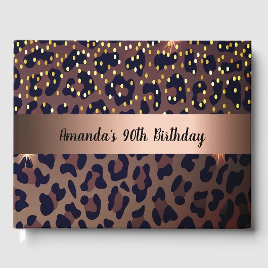 Livre D'or 90e anniversaire empreinte de léopard de fête (Recto)