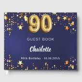 Livre D'or 90e anniversaire marine bleu étoiles or (Recto)