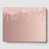 Livre D'or 90e anniversaire rose gouttes rose or (Verso)