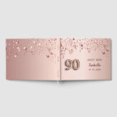 Livre D'or 90e anniversaire rose or étoiles rose monogramme (Complet)