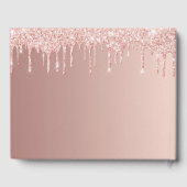 Livre D'or 90e anniversaire rose parties scintillant or goutt (Verso)