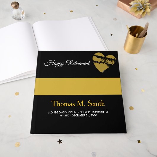 Livre D'or 911 Dispatcher Retirement Guest Book (Recto ouvert)