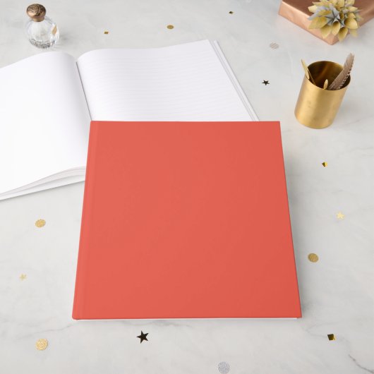 Livre d'or à couverture rigide Fire Opal – Personn (Recto ouvert)