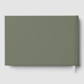 Livre d'or à double diamant vert mousse - Feuille (Verso)