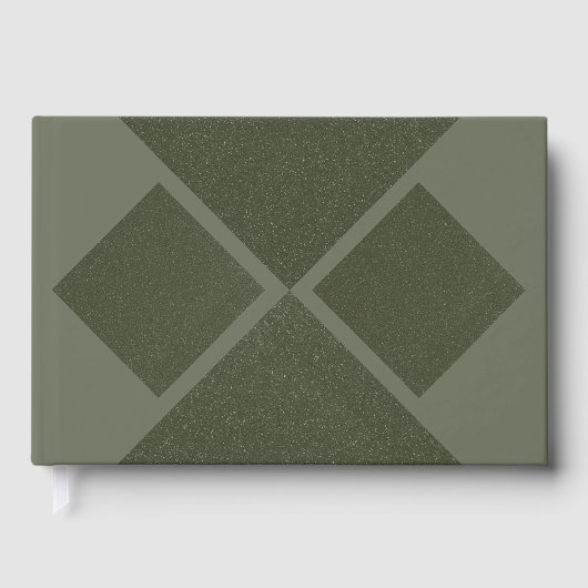 Livre d'or à double diamant vert mousse - Feuille (Recto)