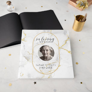 Livre D'or À la Mémoire tendre avec Photo marbre