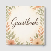 Livre d'or à l'aquarelle – Roses pêche (Verso)