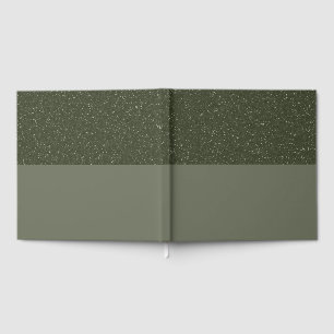 Livre d'or à motif de feuille supérieure texturée