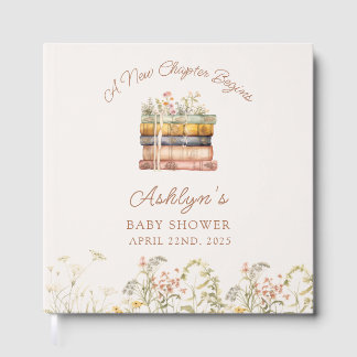Livre D'or  A New Chapter Begins Baby Shower Guest Book