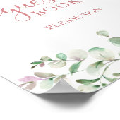 Livre d'or à signer aquarelle Eucalyptus Verdure (Coin)