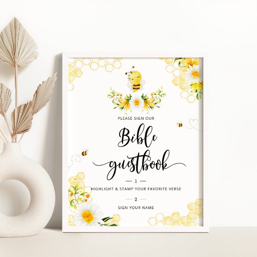 Livre d'or abeille florale aquarelle