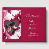 Livre D'or abstrait de fleurs roses rose pastel (Recto)