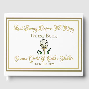 Livre D'or Activité de fin de semaine mariage Golf Gold & Whi