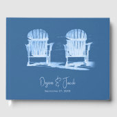 Livre D'or Adirondack Beach Chairs Azure Blue White Wedding (Recto)