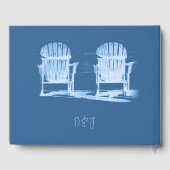 Livre D'or Adirondack Beach Chairs Azure Blue White Wedding (Verso)