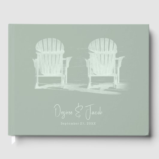 Livre D'or Adirondack Chaises De Plage Mariage Vert Sage (Recto)