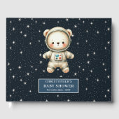 Livre D'or Adorable Teddy Bear Astronaut Baby shower garçon (Recto)