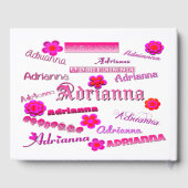 Livre D'or Adrianna Floral Pop Art (Verso)