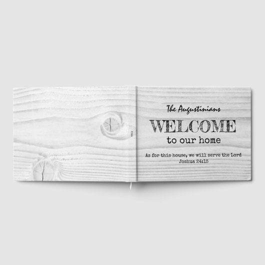 Livre D'or Affiche de bienvenue chrétienne rustique (Complet)