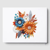 Livre D'or Affiche de bienvenue Mariage de fleurs séquencées (Verso)