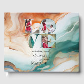 Livre D'or Agate Abstrait en terre cuite marbré (Recto)