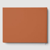 Livre D'or Agate Turquoise moderne Gold Script Burning Orange (Verso)