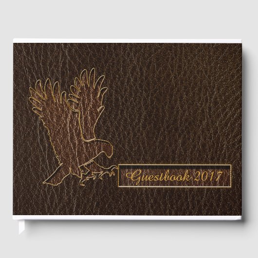 Livre D'or Aigle en cuir foncé (Recto)