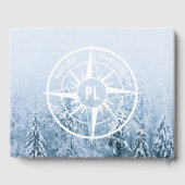 Livre D'or Aiguille de compas monogramme forêt d'épinette d'h (Verso)