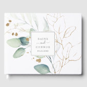 Livre D'or Airy Greenery and Gold Leaf Wedding (Recto)