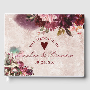 Livre D'or Alice au pays des merveilles Élégant Mariage flora