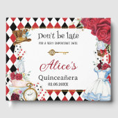 Livre D'or Alice in Wonderland Quinceanera Birthday Bridal  (Recto)