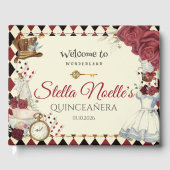 Livre D'or Alice in Wonderland Quinceanera Birthday Bridal (Recto)