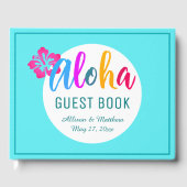 Livre D'or Aloha Luau Hibiscus rose vif (Recto)
