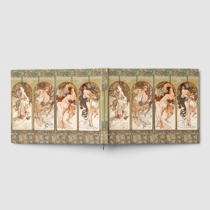 Livre D'or Alphonse Mucha Quatre Saisons Panneau Art nouveau