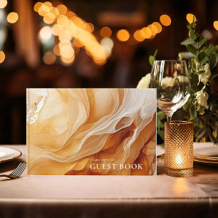 Livre D'or Amber Brandy Abstrait Ink Mariage ID1089