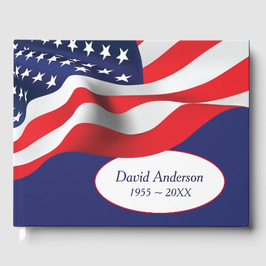 Livre D'or American Flag for Veteran Funeral (Recto)