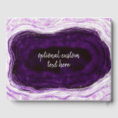 Livre D'or Améthyste Mariage de tranche d'agate de géode viol (Verso)