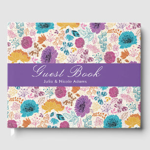Livre D'or Amour Fleurissant Floral Romantique Mariage Rose V
