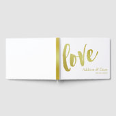 Livre D'or Amour | Mariage de script Gold Brush (Complet)