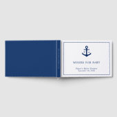Livre D'or Ancre bleu marine  Monogramme Baby shower garçon (Complet)