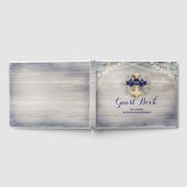 Livre D'or Ancre d'or Mariage nautique rustique (Complet)