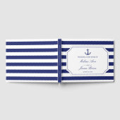 Livre D'or Ancre nautique   Bleu Mariage (Complet)